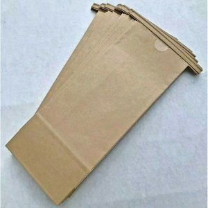 20 kraft paper tie tab top bags gusset 10 inches x 4 inches rustic brown